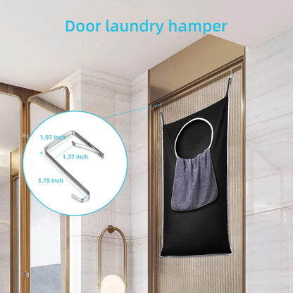 KEEPJOY 2 Pack Door Hanging Laundry Hamper, XL Hanging Bag with Large Opening and 2 Hooks for Whole