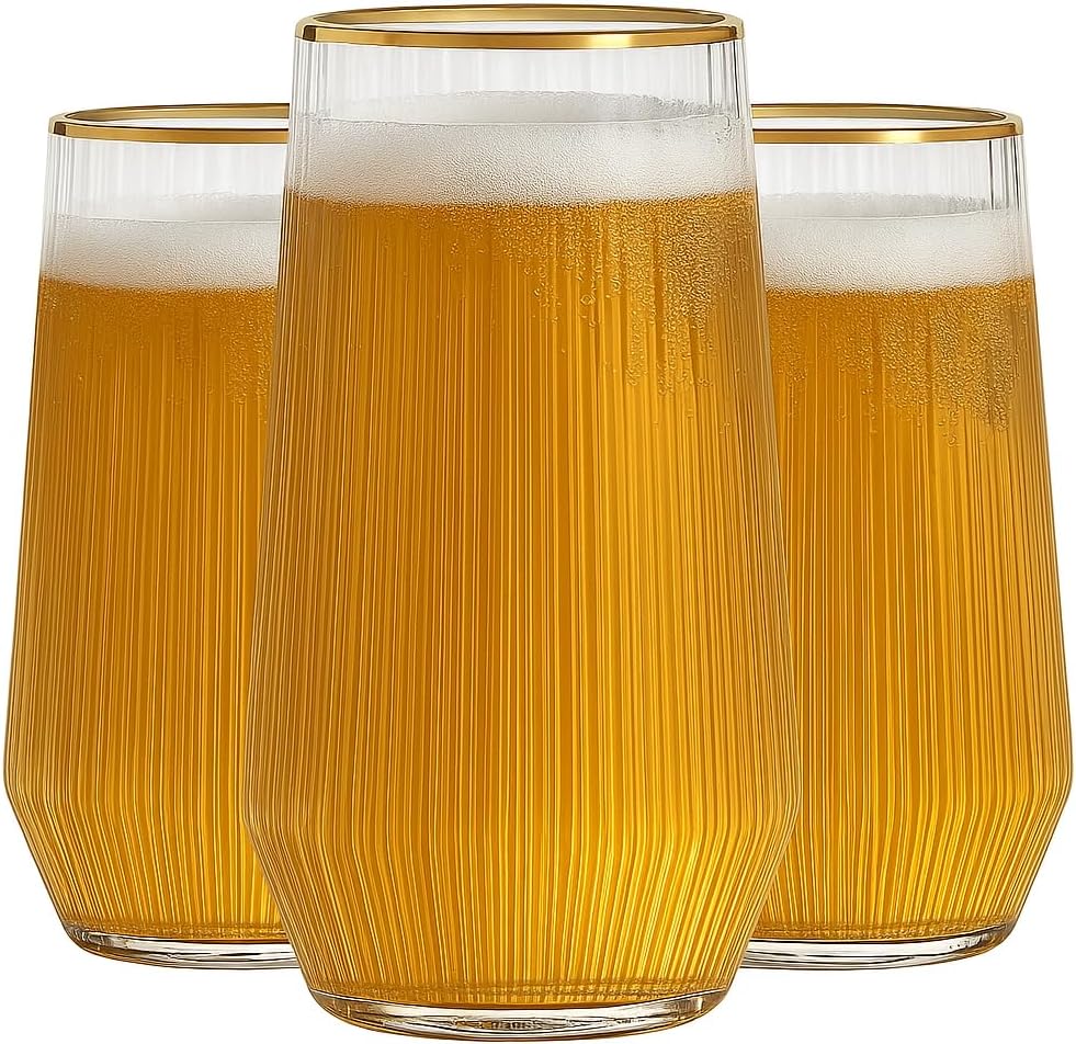 48 Pack Ribbed Ripple Stemless Toasting Glasses, Origami Durable 9 Oz BPA-Free Disposable Plastic