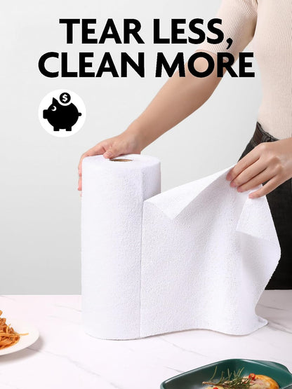 Fantasticlean Microfiber Cleaning Cloth Roll -90 Pack, Tear Away Microfiber Towels, 12" x 12"