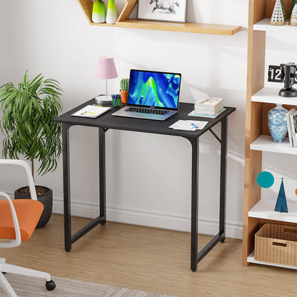 PayLessHere | 32 Inch Computer Desk | Black | Office Desk with Metal Frame, Adjustable Feet |