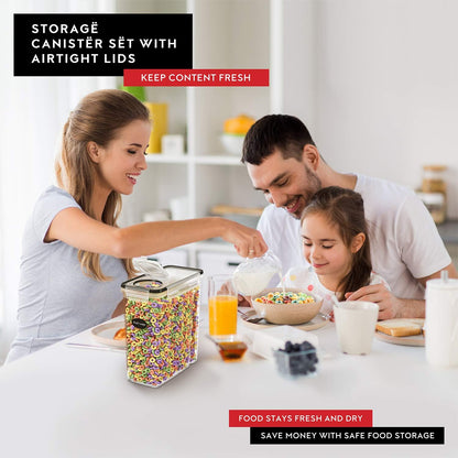 Cereal Containers Storage 2 Pack 135 fl. oz Cereal Dispenser Countertop, Airtight Food Storage