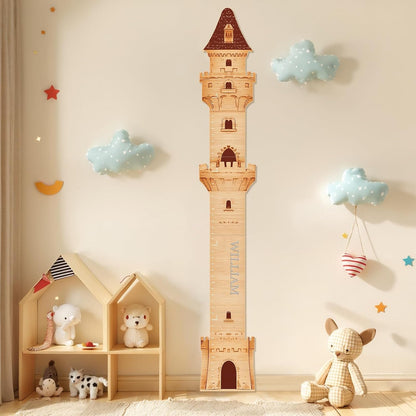 Personalized Name Growth Chart, Castle Height Chart, Customized Name Measuring Board for Kids