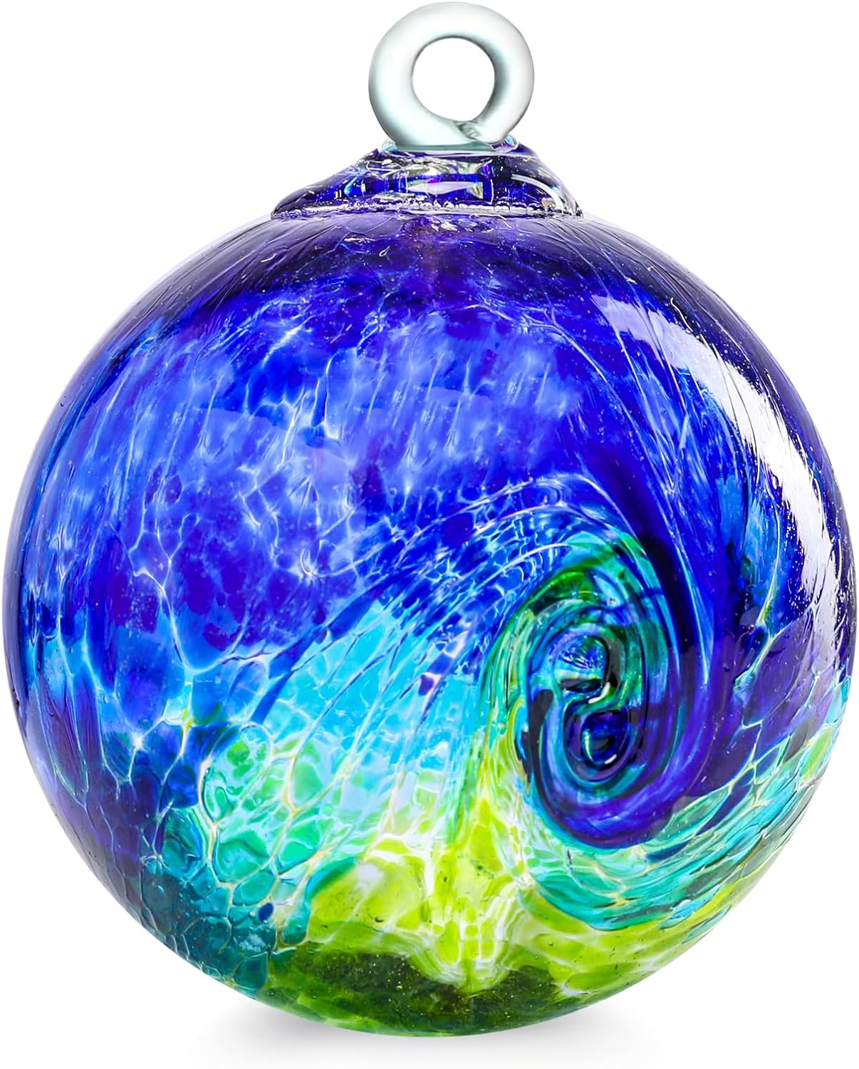 VCUTEKA Hanging Garden Gazing Ball, Hand-Blown Glass Witch Ball for Outdoor Garden Décor, 6"