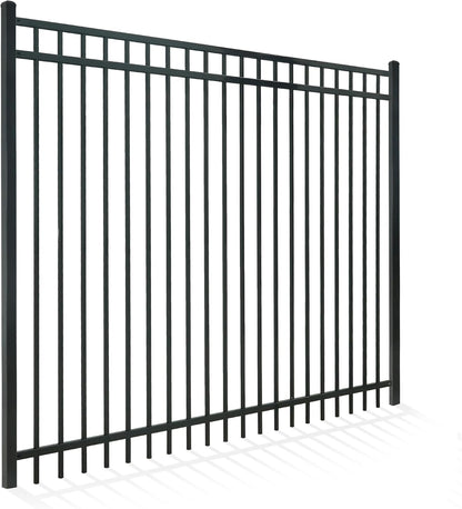 Fencer Wire Heavy Duty Flat Top Fence Barrier Panel, 6FT Height X 8FT Width Anti-Rust Metal Fencing