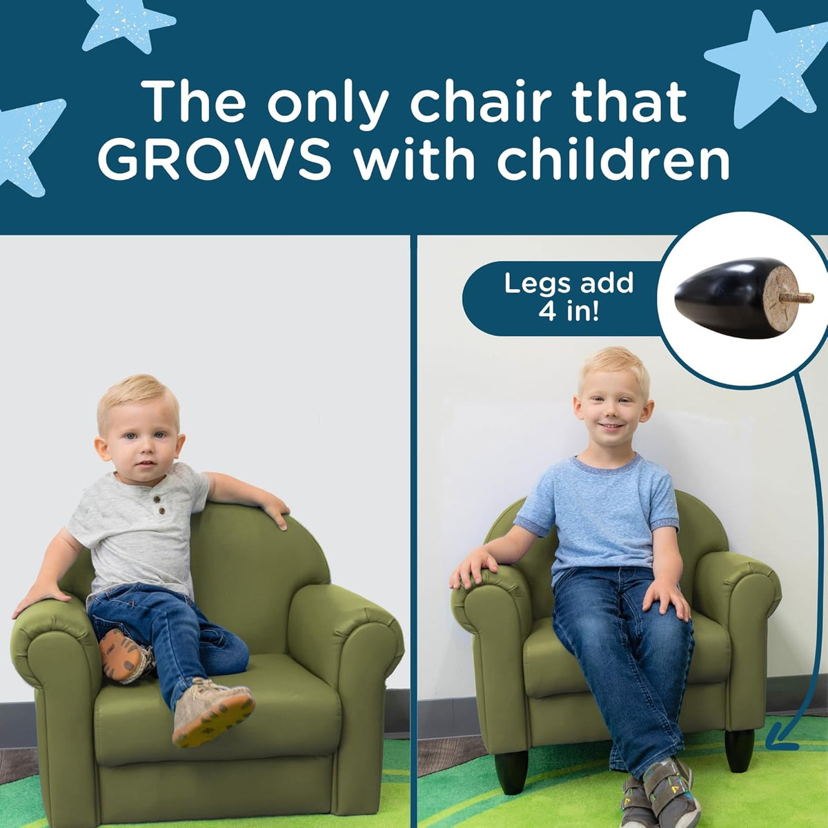 Children's Factory As We Grow Toddler Chair, Flexible Seating for Daycare or Preschool, Kids