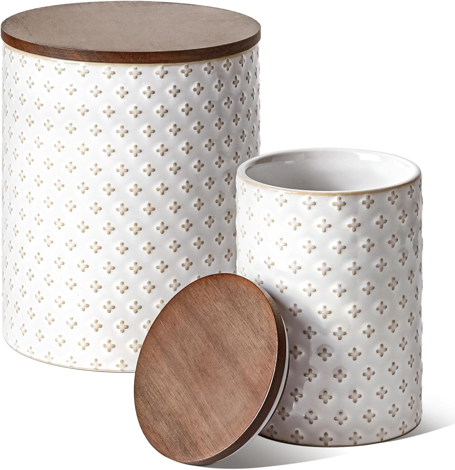 LE TAUCI Food Storage Containers with Airtight Lids, 78/25 oz Ceramic Sugar Canisters Sets