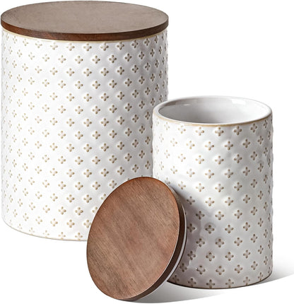 LE TAUCI Food Storage Containers with Airtight Lids, 78/25 oz Ceramic Sugar Canisters Sets