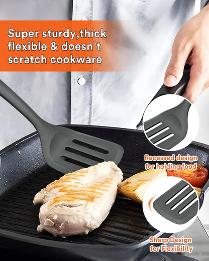 Kitchen Utensils Set, 13PCS Silicone Cooking Utensils, Heat Resistant Kitchen Utensil Spatula Set
