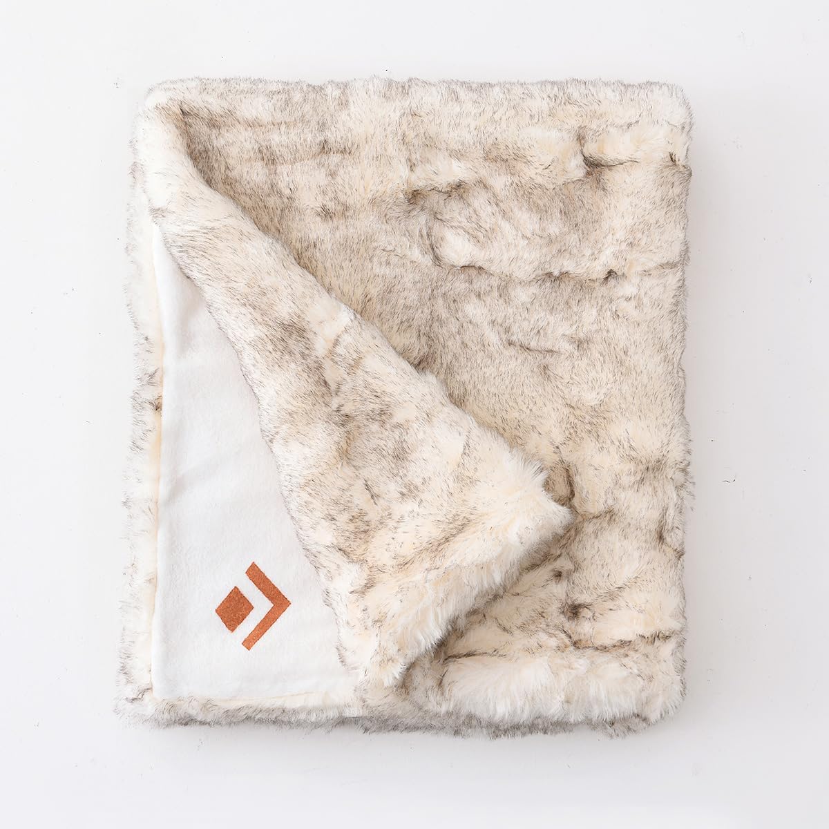 Luxury Plush Faux Fur Throw Blanket with Aztec Pattern, Super Warm, Fuzzy, Elegant, Fluffy