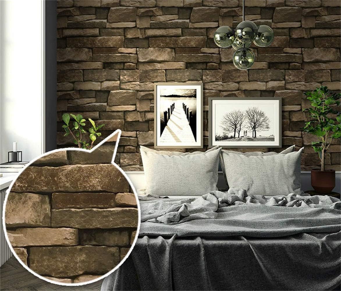 TUOKING Peel and Stick Stone Wallpaper Self-Adhesive Removable Wallpaper Home Decoration for