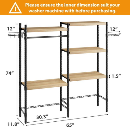 Double Row Over Washer and Dryer Storage Shelves, Laundry Room Organization and Storage, Heavy Duty