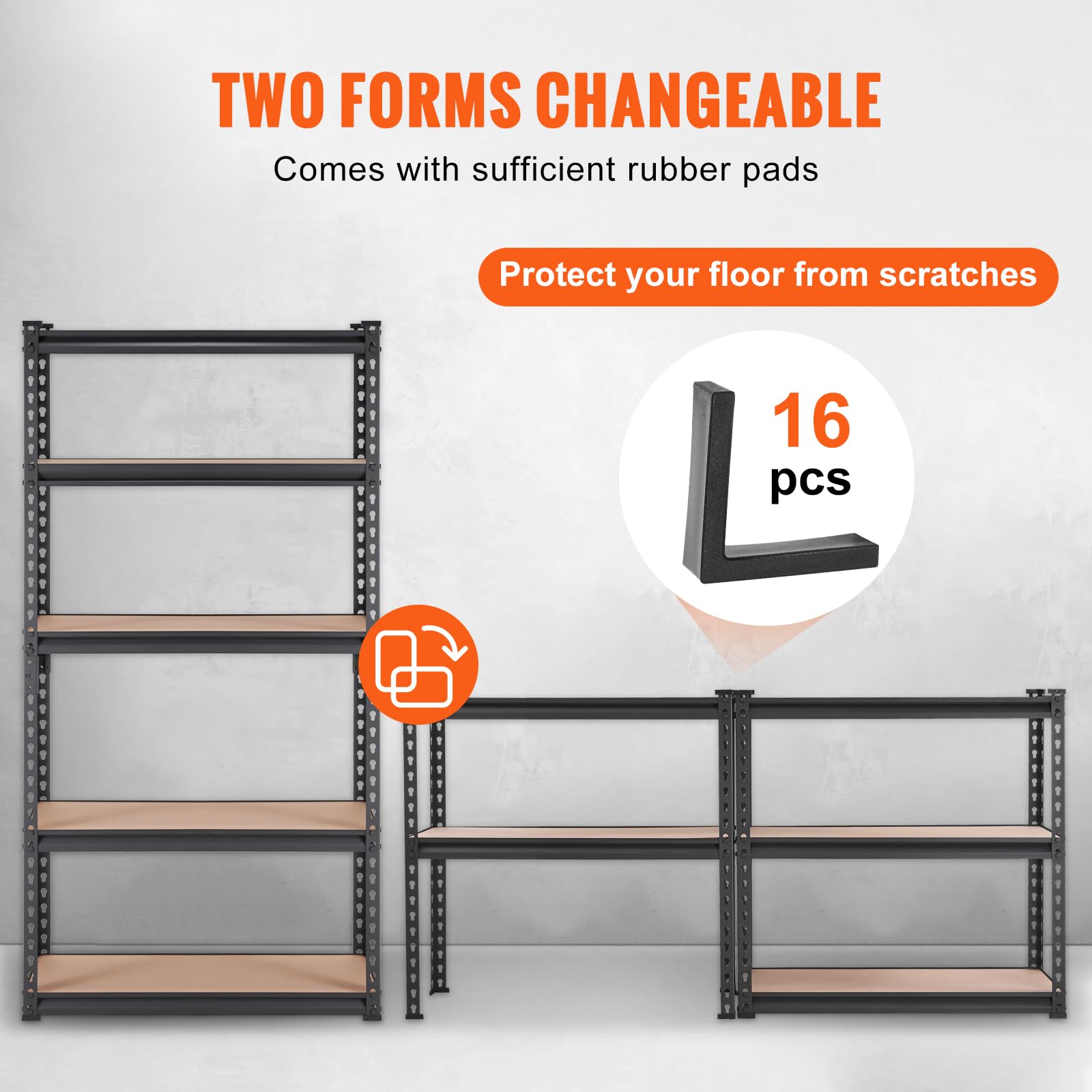 VEVOR Storage Shelves 5-Tier Adjustable 2000 lbs 30"x12"x60" Shelving Unit