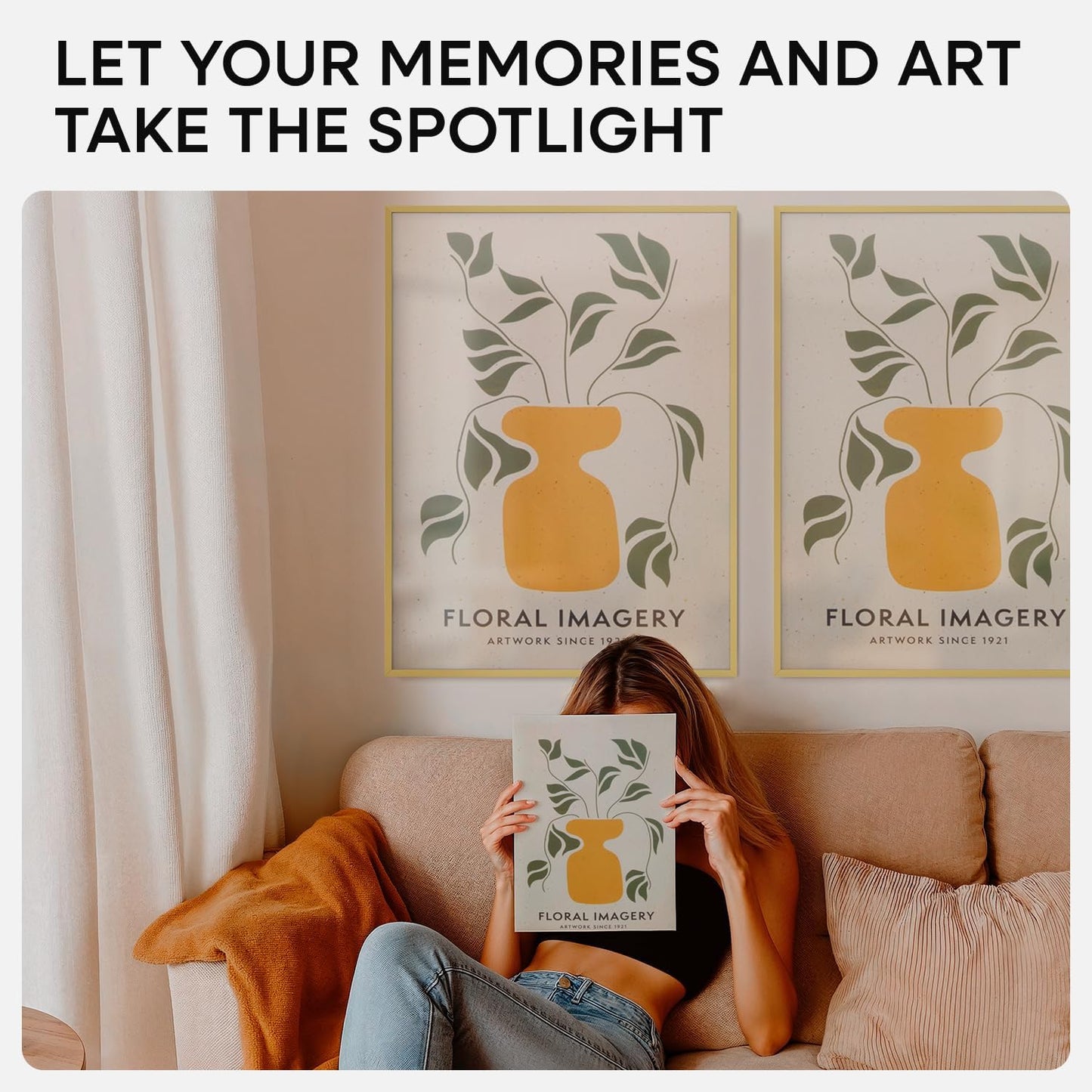 Homeforia 18 x 24 Poster Frame Gold, High End Metal 18x24 Picture Frames with Mat 16x20 Photo, 18 x