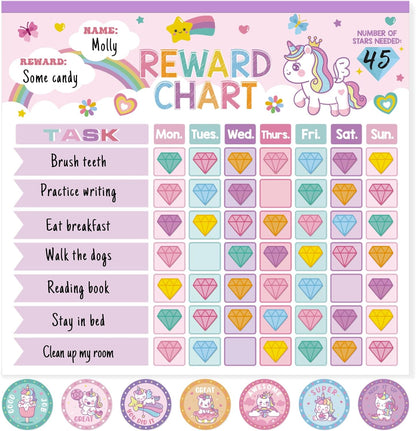 Reward Chart for Kids,Magnetic Behavior Chore Chart for Kids at Home,26 Little Hose Chore