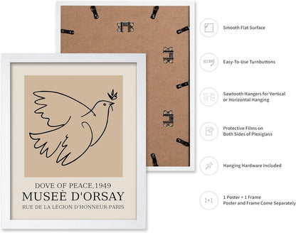 Poster Master Vintage Poster - Retro Minimalist Print - Gift for Artist, Friend - Dove Of Peace