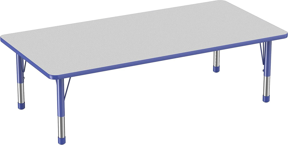 FDP Rectangle Activity School and Classroom Kids Table (36 x 72 inch), Toddler Legs, Adjustable