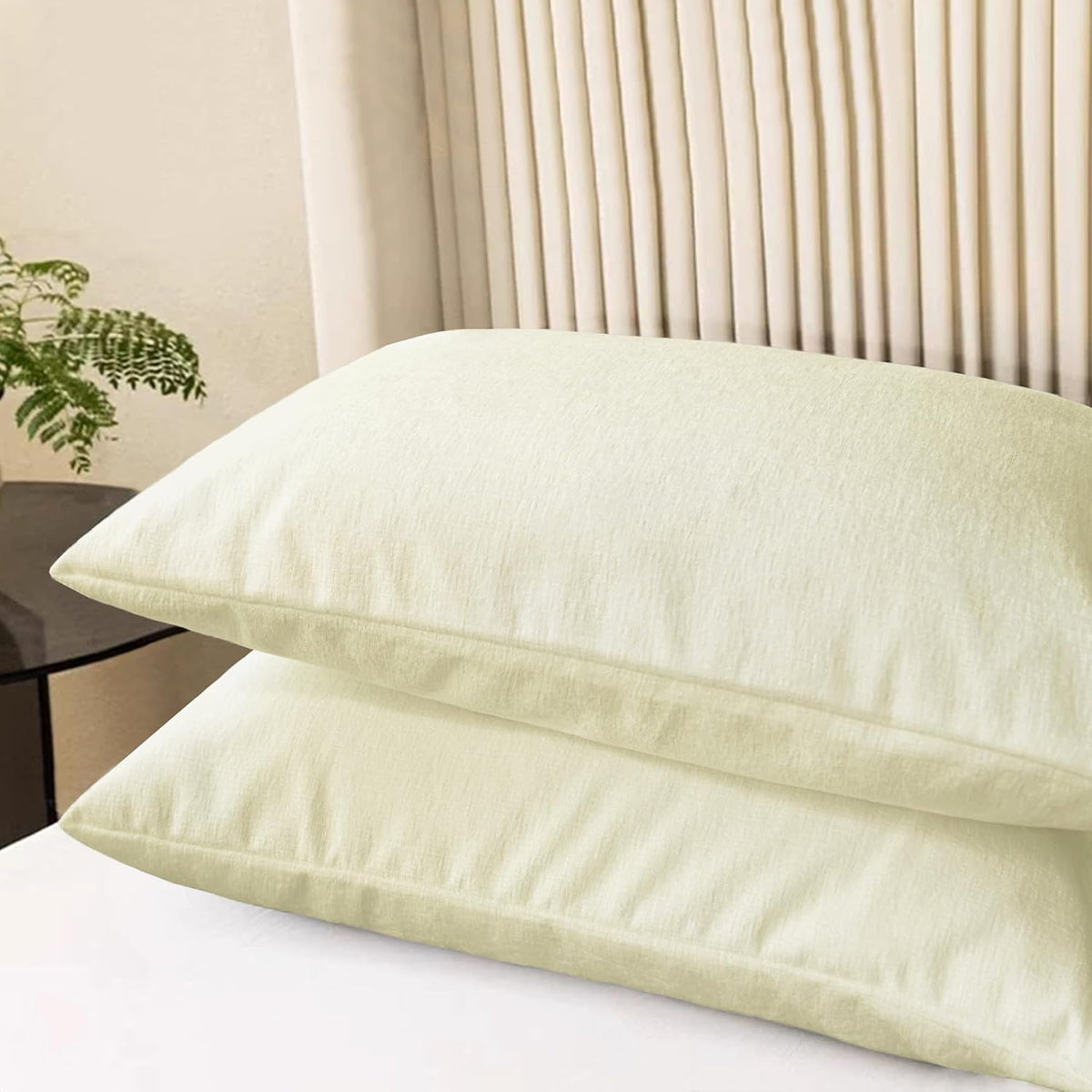 CaliTime Throw Pillow Covers Decorative 20 X 26 Inches Pack of 2 Cozy Chenille Standard Pillow