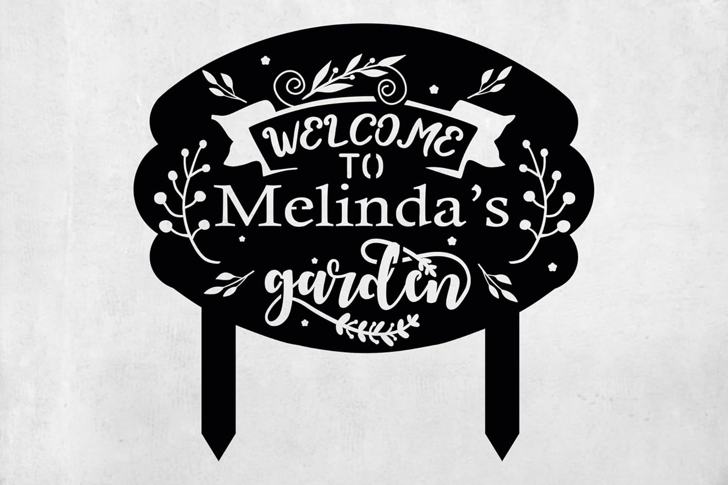 Personalized Metal Garden Sign with Stake, Custom Garden Decor for Outdoor, Custom Family Name