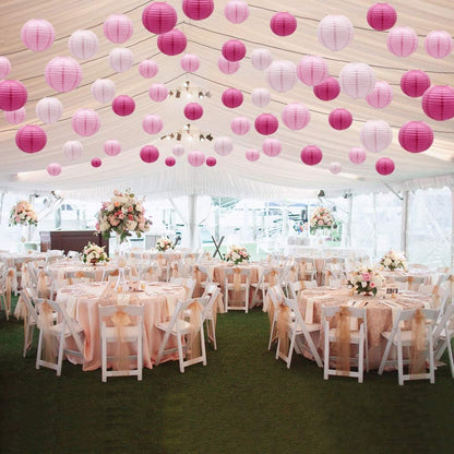 Round Chinese Paper Lanterns Decorative 15pcs Wedding Birthday Party Valentine's Day Baby Showers