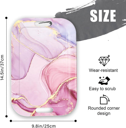 Serving Trays with Handles, 14.5 x 9.8 inch Rectangular Plastic Tray for Restaurant, Kitchen