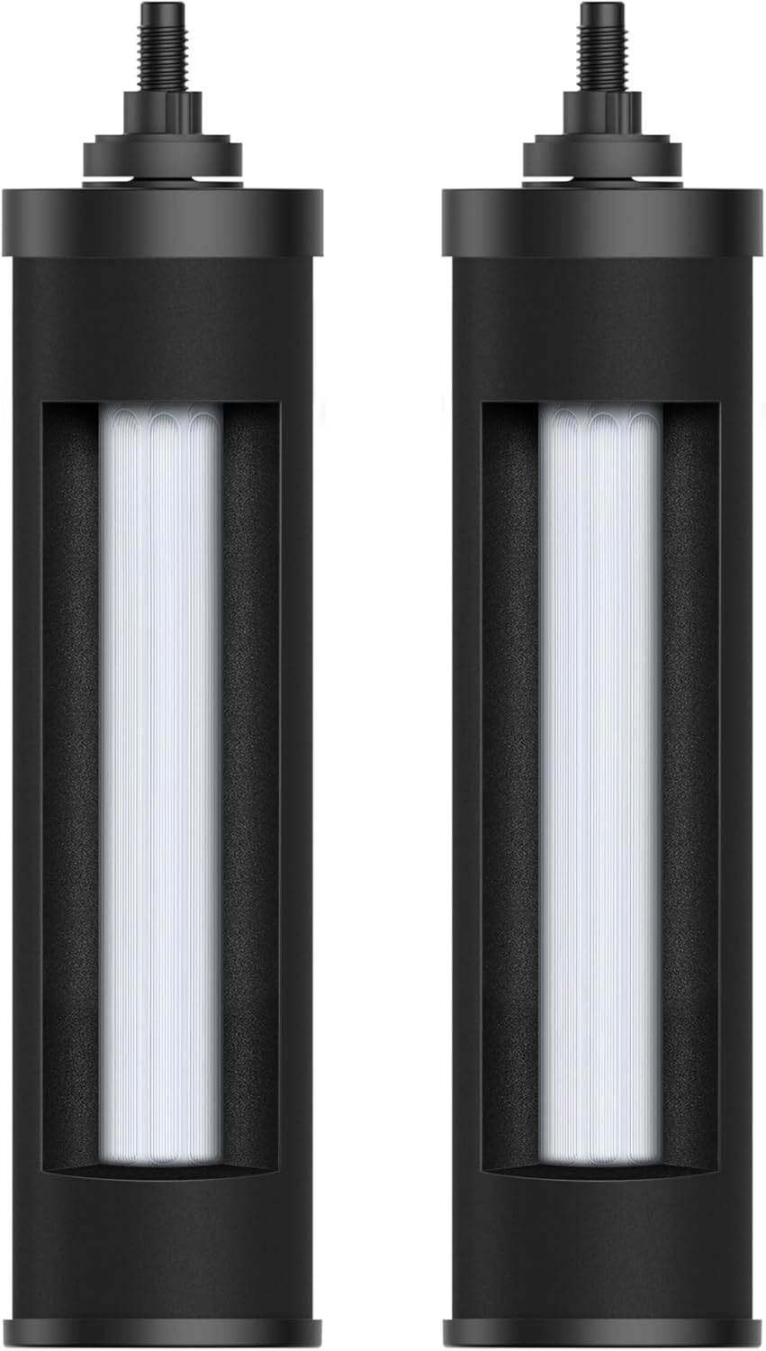 [New Upgraded Ultrafiltration] AQUACREST Black Water Filter, Replacement for Berkey® BB9-2® Black