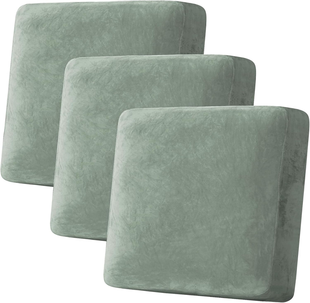 H.VERSAILTEX Velvet Stretch Couch Cushion Cover Plush Cushion Slipcover for Chair Loveseat Sofa