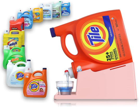 TidyFriend Liquid Laundry Detergent Holder Stand with Drip Tray & Rubber-Grip Feet, Stand for