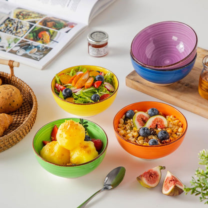 vancasso Bonita 12 Oz Small Bowls Set of 6, Ceramic Mini Dessert & Dipping Dishes, 5" Kids Bowls