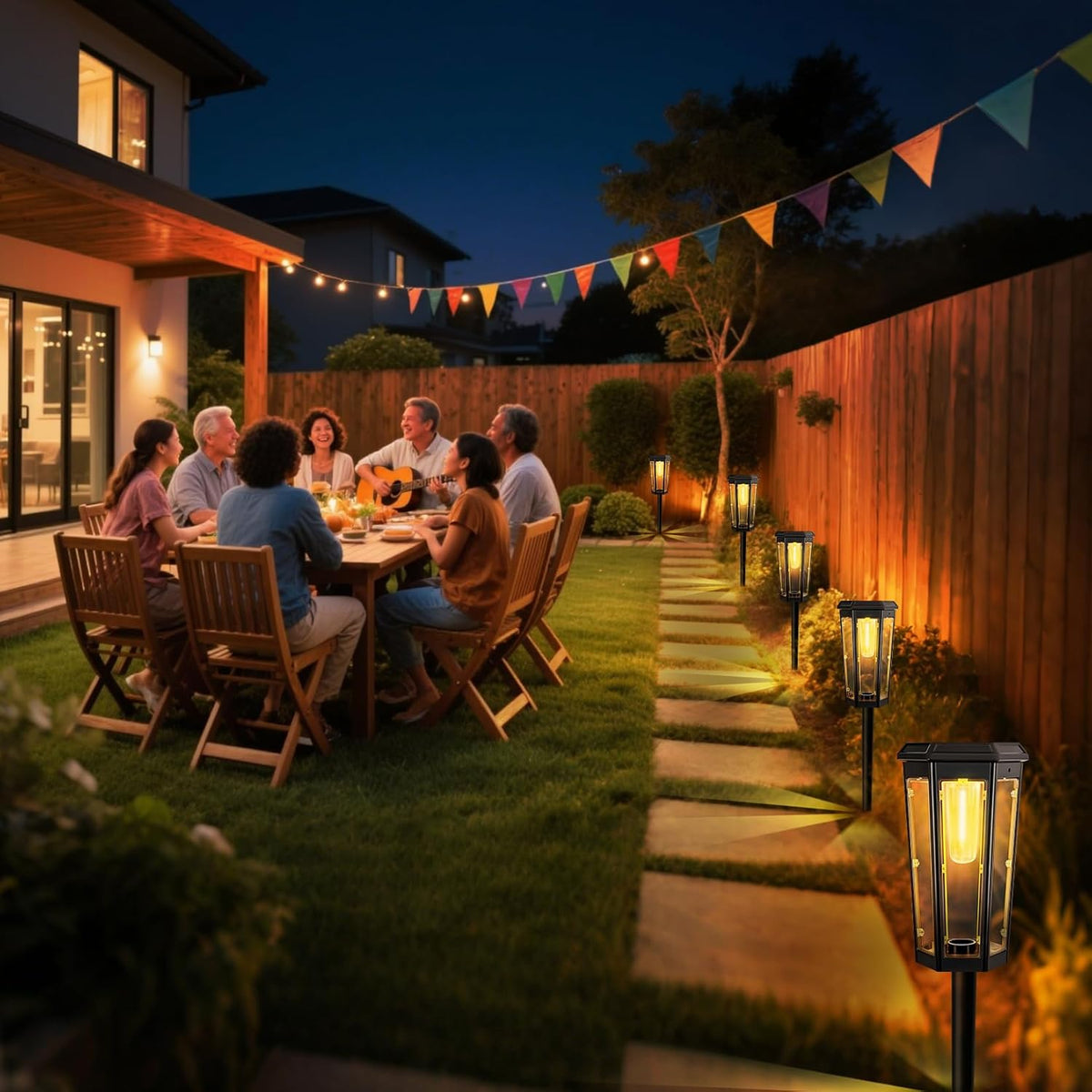 Solar Pathway Lights, Upgraded Solar Bright LED Path Lights, Outdoor Waterproof Garden Landscape