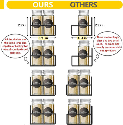 Magnetic Spice Rack Organizer for Fridge Seasoning Organizer for Kitchen storage with Screw or