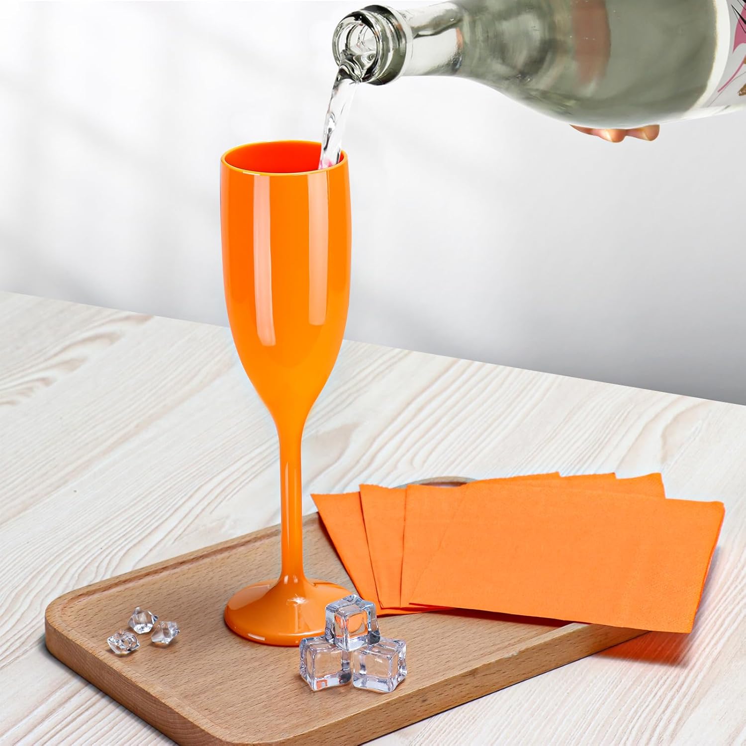 XUWAIDSGN Acrylic Champagne Flutes Toasting Glasses Unbreakable Mimosa Bar Reusable Wine Glasses