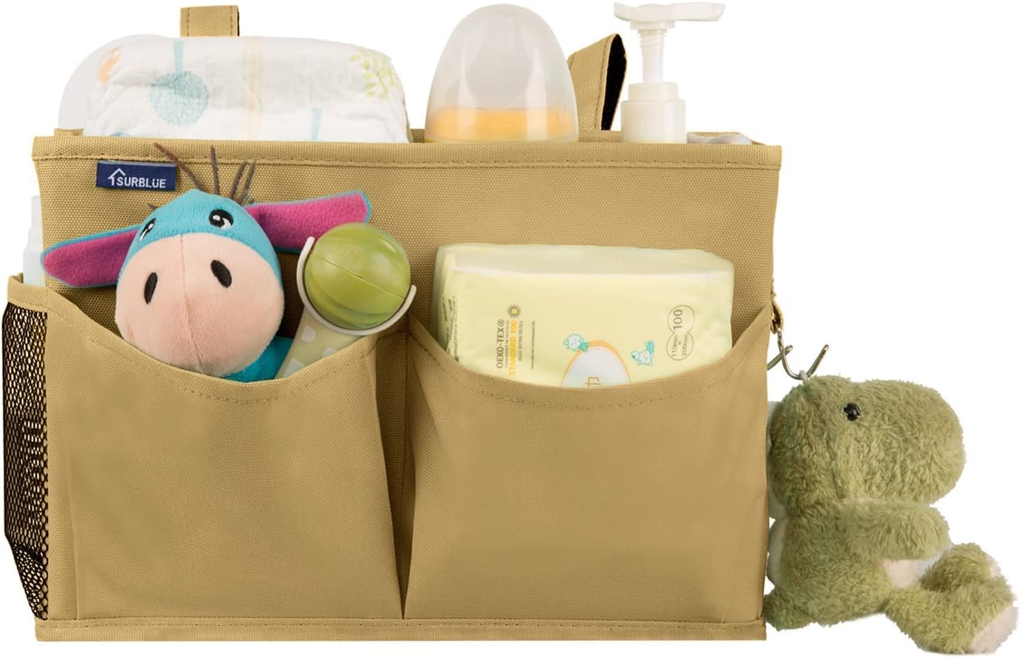 Surblue Bedside Caddy Hanging Organizer Bedside Storage Bag for Bunk and Hospital Beds (Small