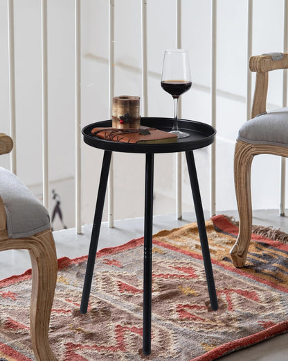AOJEZOR Side Table: End Table for Any Room - Small Side Tables for Small Spaces All Matte Black