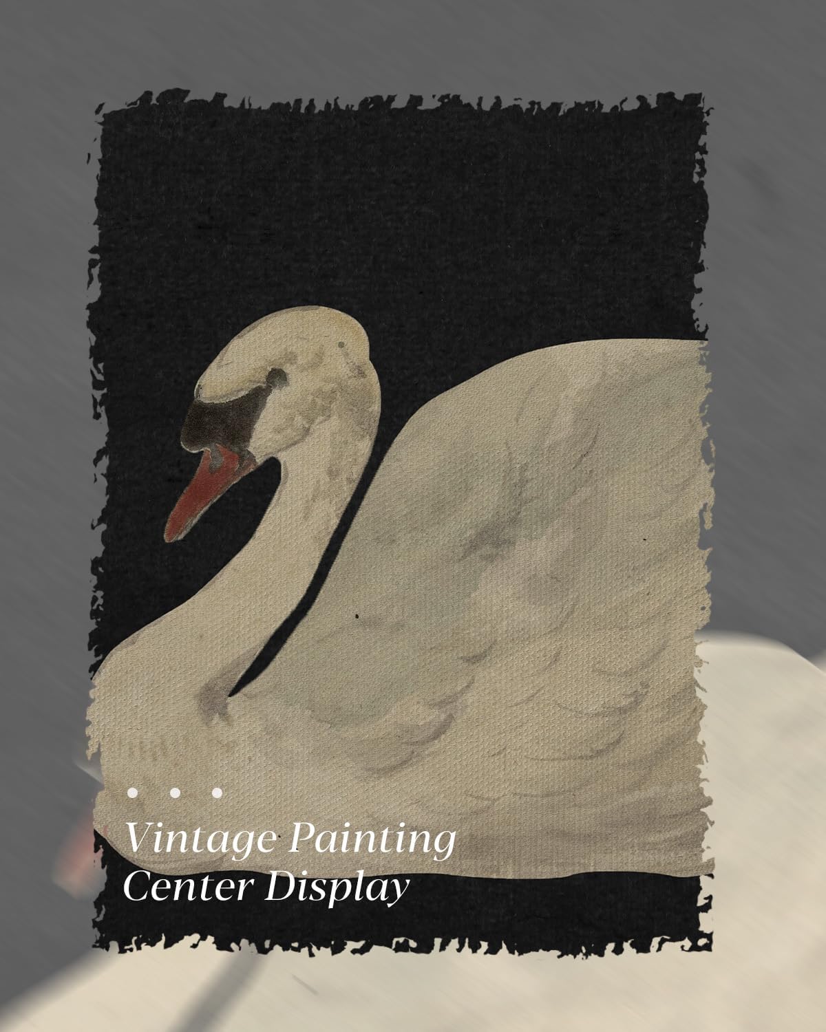HUARCEY Gold Framed Vintage Wall Art for Living Room, Grace Swan Art Painting Pictures Animal