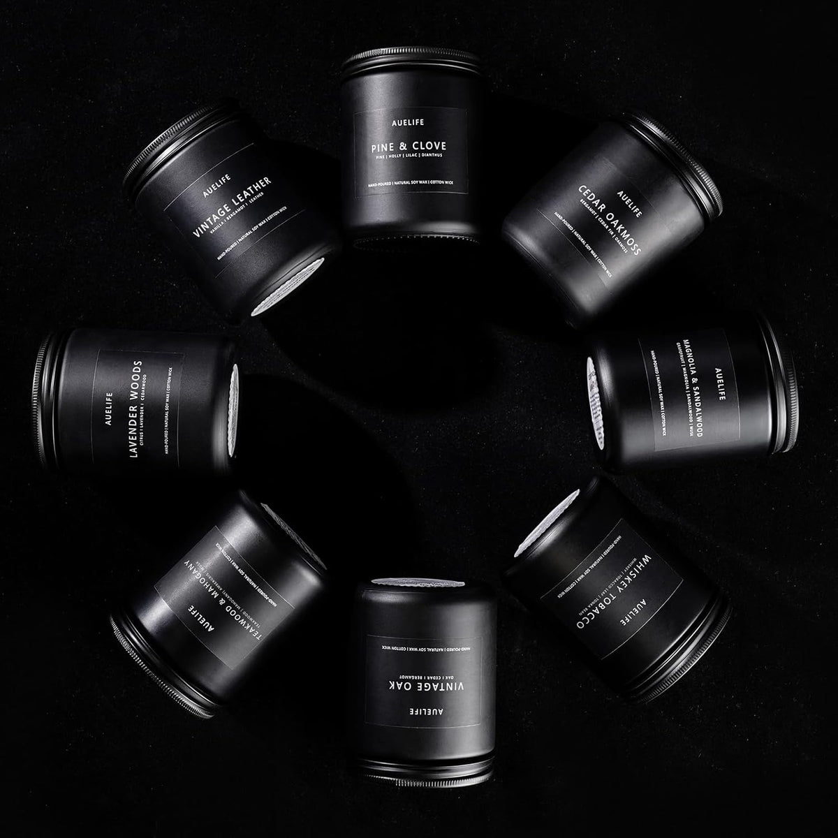Scented Candles Set | Gifts for Men - 6Pack Candle Set - Masculine Candle, Soy Candles for Home