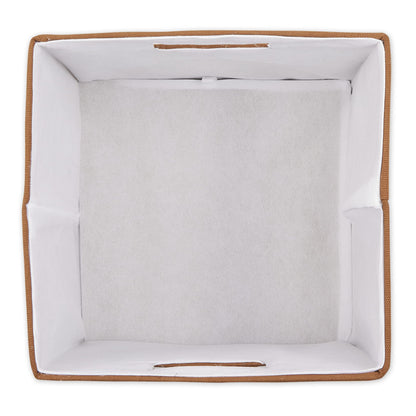 DII Fabric Storage Cube Organizer Bin 13x13x13 Foldable, Cinnamon
