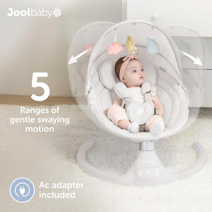 Jool Baby Nova Swing for Newborns - Electric Motorized Infant Swing, Bluetooth Music, 10 Preset