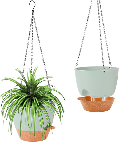 GARDIFE Hanging Planter, 10 inch Hanging planters for Indoor. Outdoor Plants, Self Watering Plant