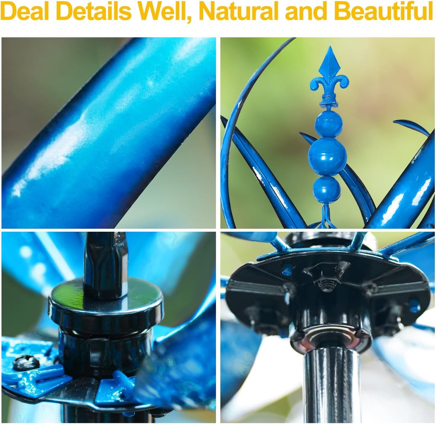 LimeHill Wind Spinner for Yard and Garden - Large Metal Kinetic Wind Sculptures, Yard Art Outdoor
