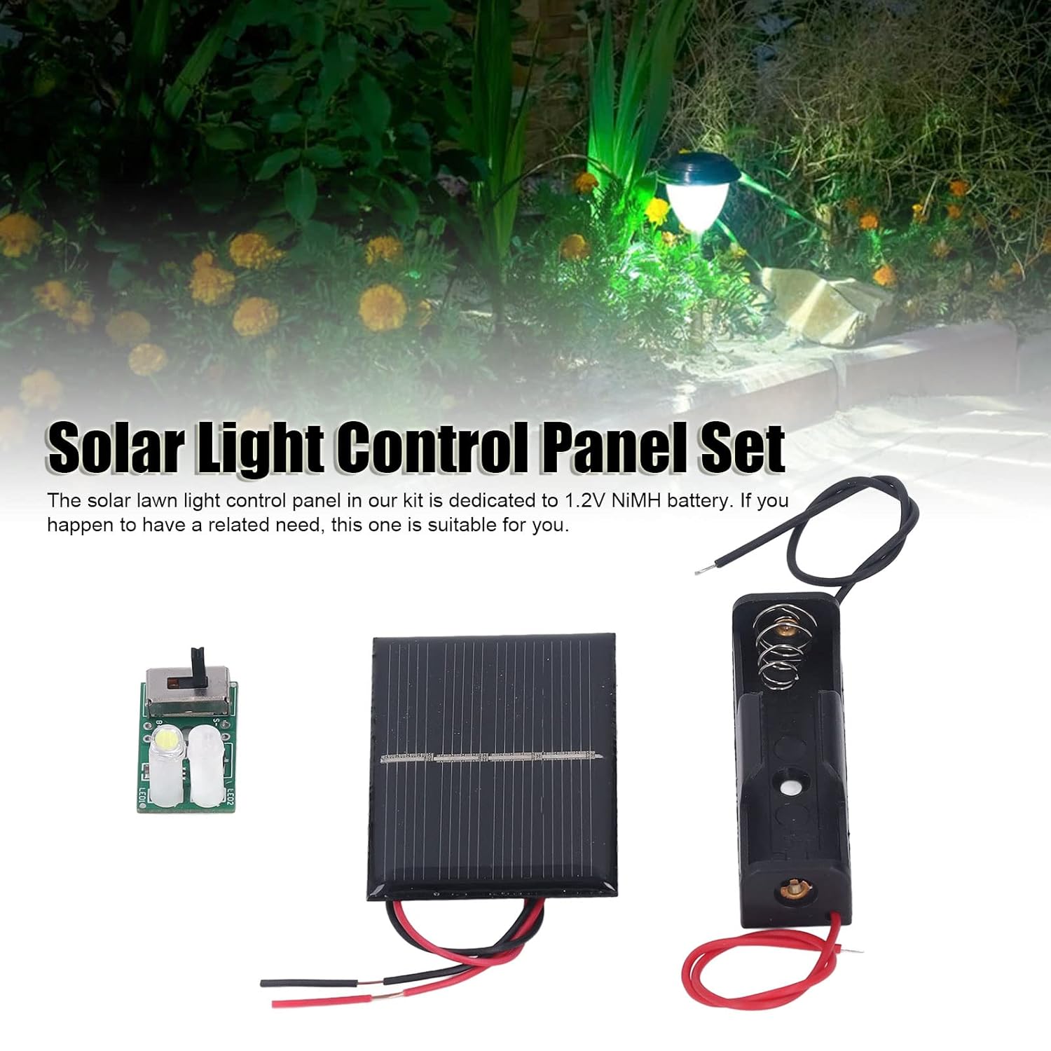 Solar Light Control Panel Kit 1.2V Solar Light Control Board Charging PCB Solar Lawn Lamp Control