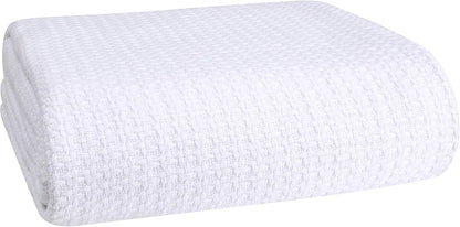 Elvana Home 100% Cotton Bed Blanket, Breathable Bed Blanket Twin Size, Cotton Thermal Blankets