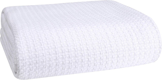 Elvana Home 100% Cotton Bed Blanket, Breathable Bed Blanket Twin Size, Cotton Thermal Blankets