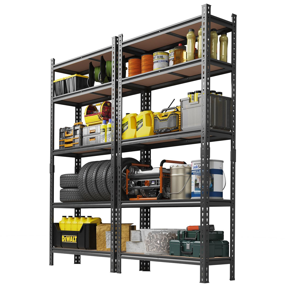 Garvee 5-Tier Storage Shelf 72" H 2 Pack Storage Shelving Unit