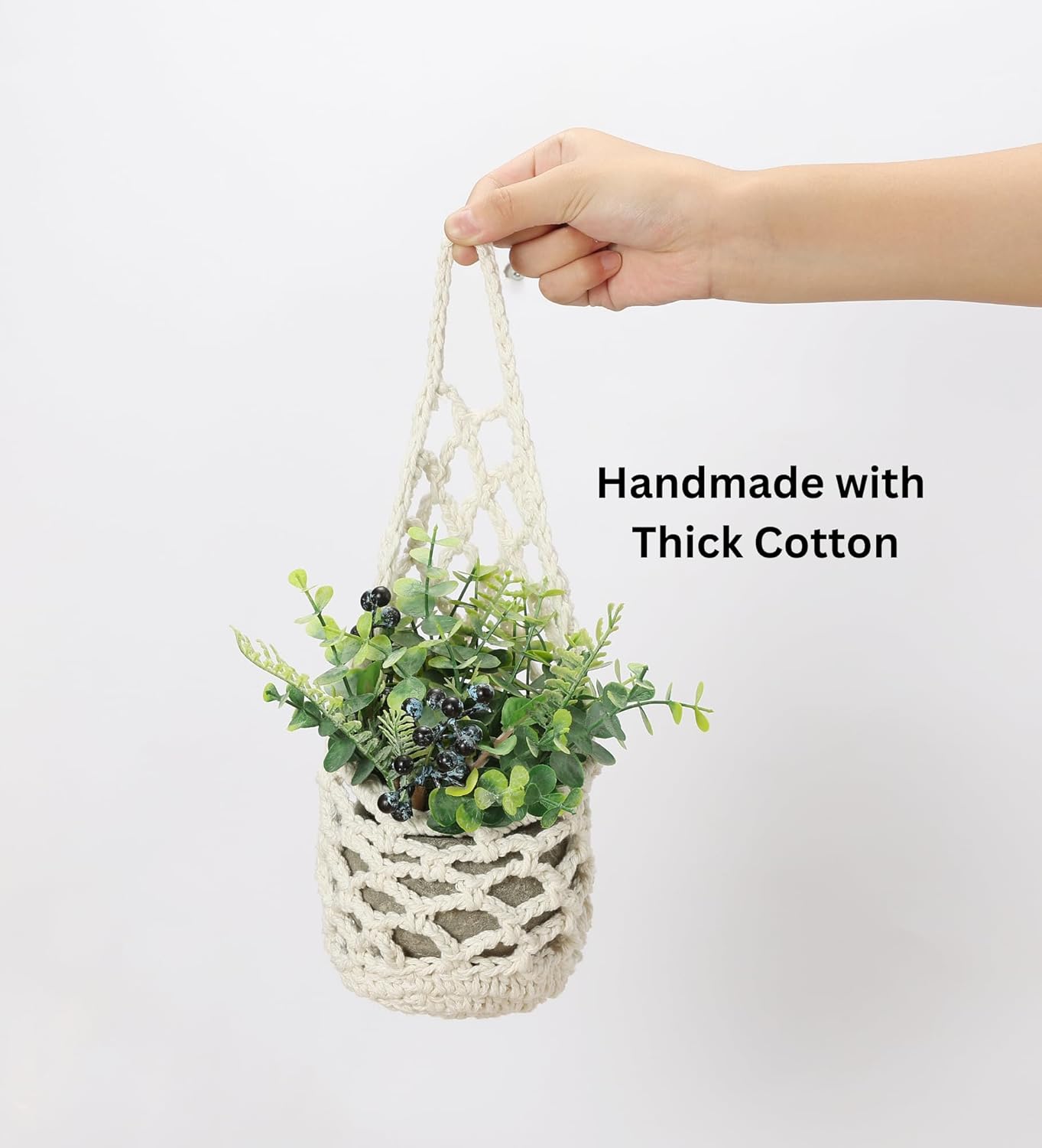 3PK Wall Planters for Indoor Plants, Macrame Plant Hanger | Wall Planter, Plant Hanger, Hanging