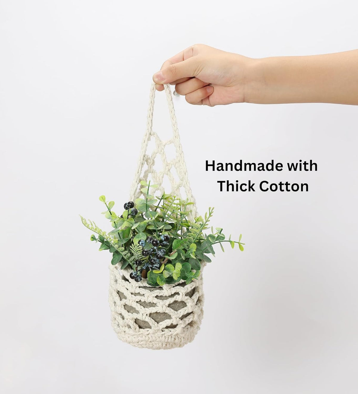 3PK Wall Planters for Indoor Plants, Macrame Plant Hanger | Wall Planter, Plant Hanger, Hanging
