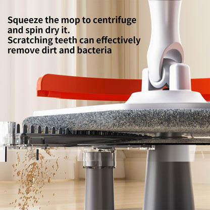 Spin Mop and Bucket Set with Separate Dirty and Clean Water,360° Spin Mop and Bucket System with