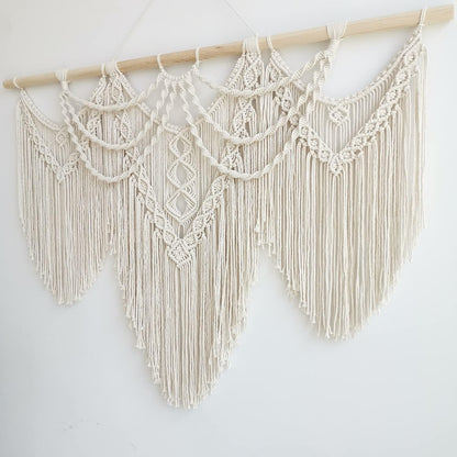 large macrame wall hanging - Boho Tapestry Macrame Wall Decor Art- Chic Bohemian Handmade Woven