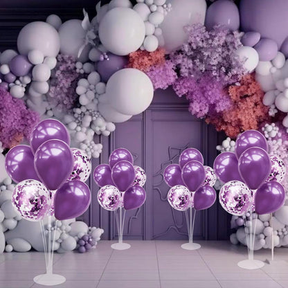 Purple Balloon Stand Centerpiece Table Decorations for Birthday Bridal Shower Wedding Engagement