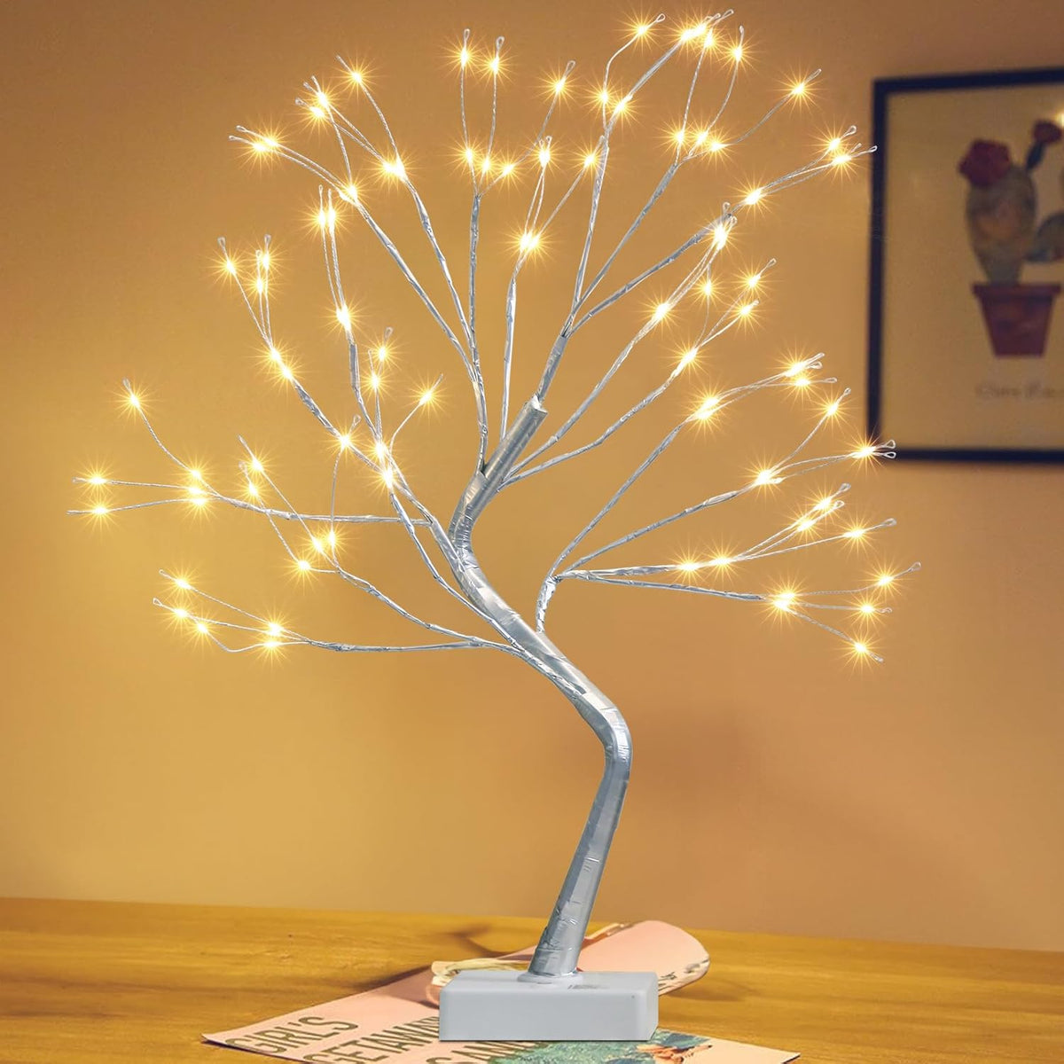 EAMBRITE Fairy Light Spirit Tree, 108 Led Lighted Birch Tree, 8 Modes Lighted Trees for Decoration