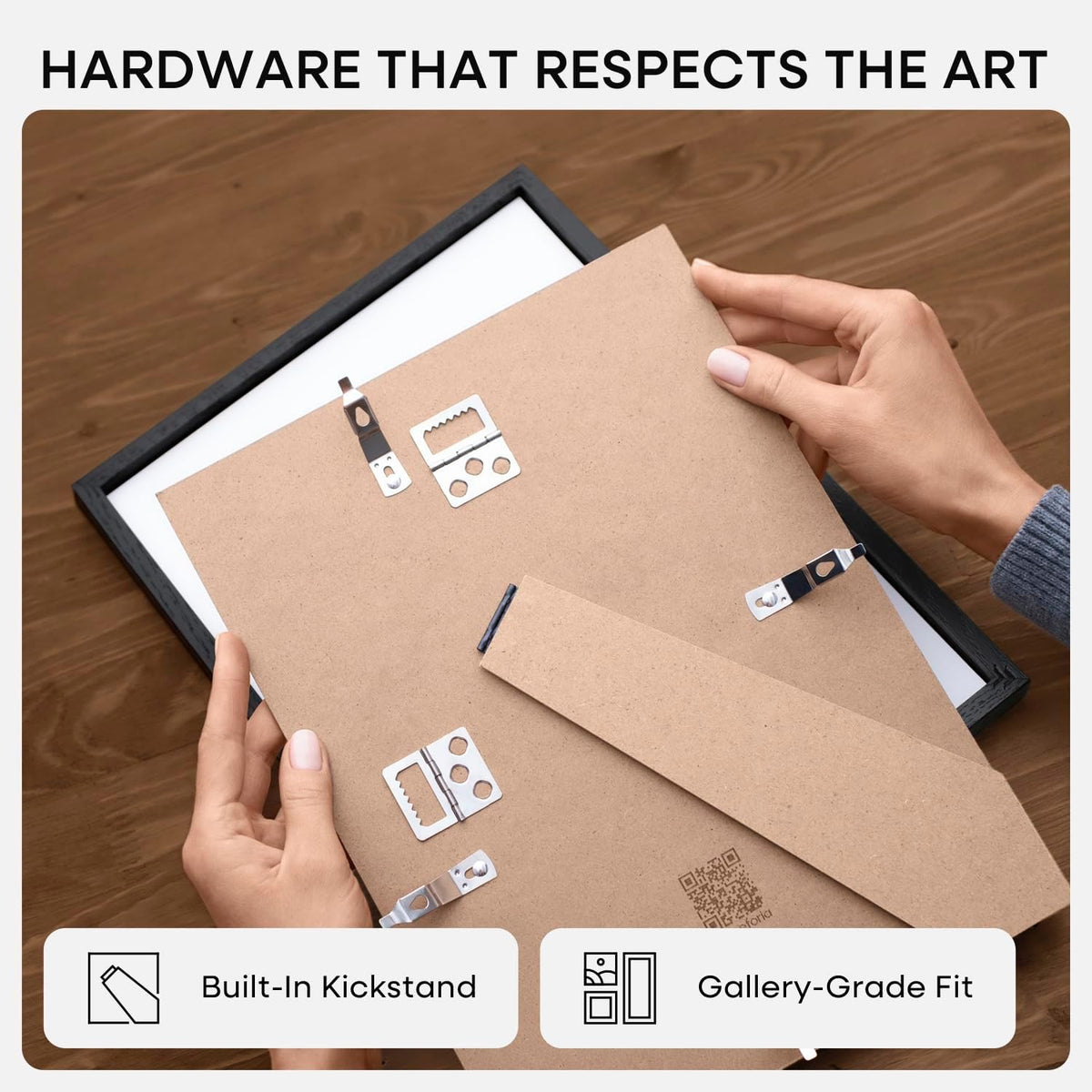 Homeforia 8x6 Black Wood Frame, High End Oak 6x8 Black Wooden Picture Frames with Mat 5x7 Art, 6 x